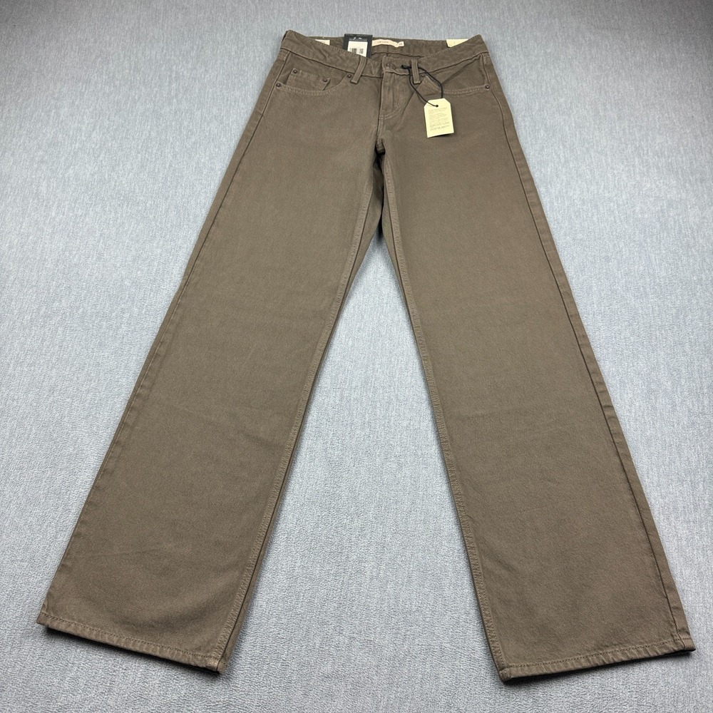 Levis Jeans Women 26x32 Brown Premium Low Loose Red Tag Relaxed Straight Leg NWT